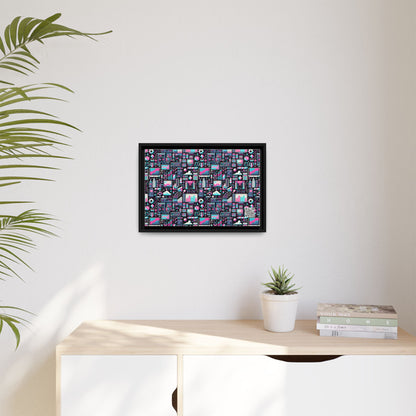 Digital Rebellion Youthful Streetwear with a Rebellious Digital Twist Matte Canvas, Framed (multi-color) - 8404 Design-71 B