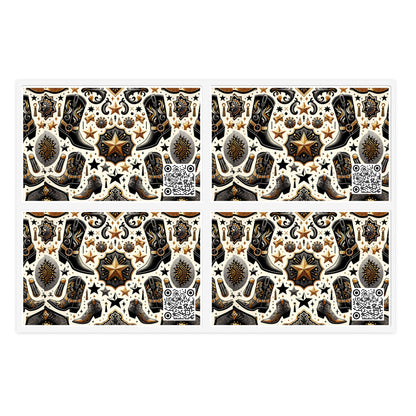 Cowboy Chic Revival Bold Western Glam Sticker Sheets - 8404 Design-60