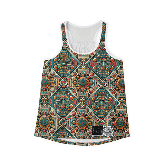Cultural Fusion Tech Blend of Cultural Heritage With Tech-Inspired Elements Women's Tank Top - 8404 Design-74