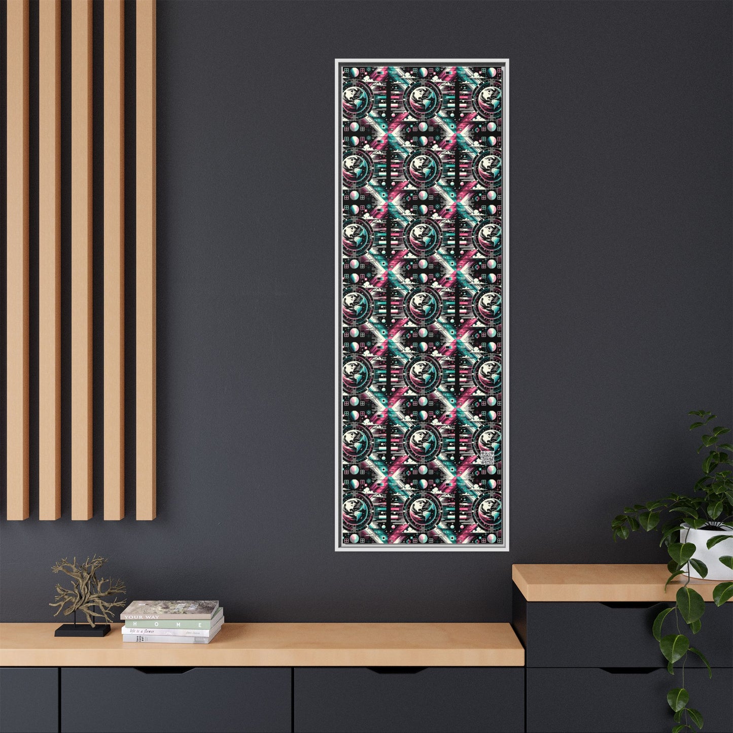 Digital Artistry Digital-native Streetwear Matte Canvas, Framed (multi-color) - 8404 Design-62 B