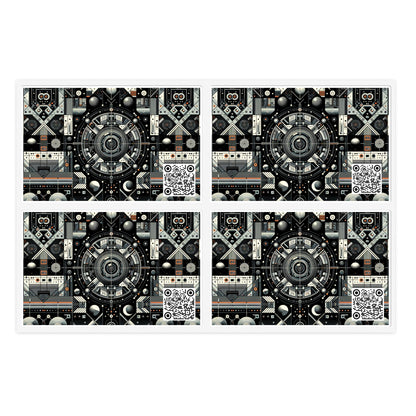 Tech-Inspired Graphic Tees Tech-Forward Streetwear Sticker Sheets - 8404 Design-64