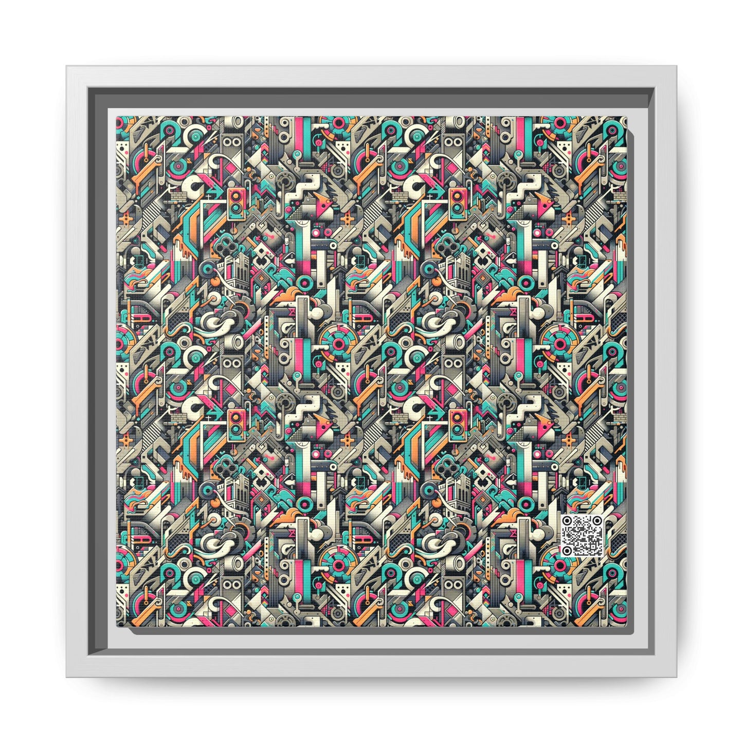 Digital Street Art Urban Street Style Matte Canvas, Framed (multi-color) - 8404 Design-74 B