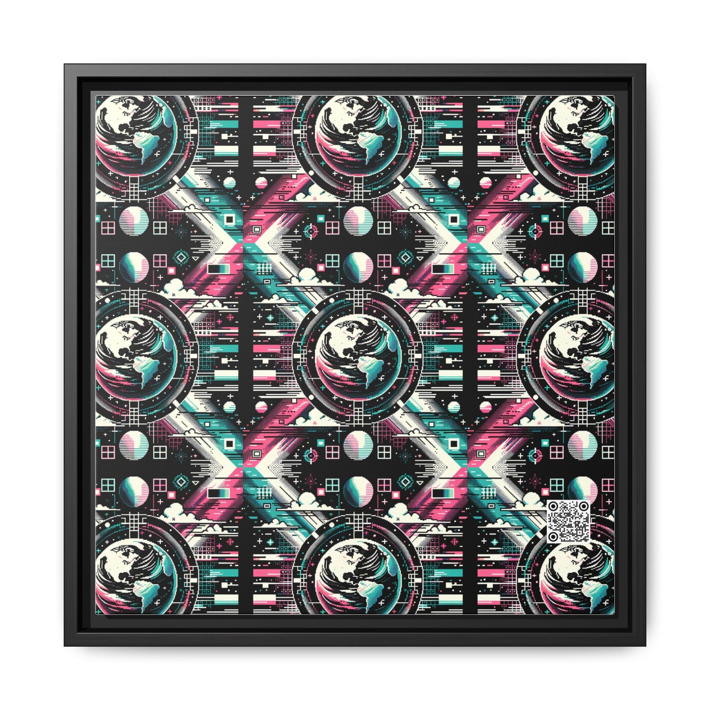 Digital Artistry Digital-native Streetwear Matte Canvas, Framed (multi-color) - 8404 Design-62 B