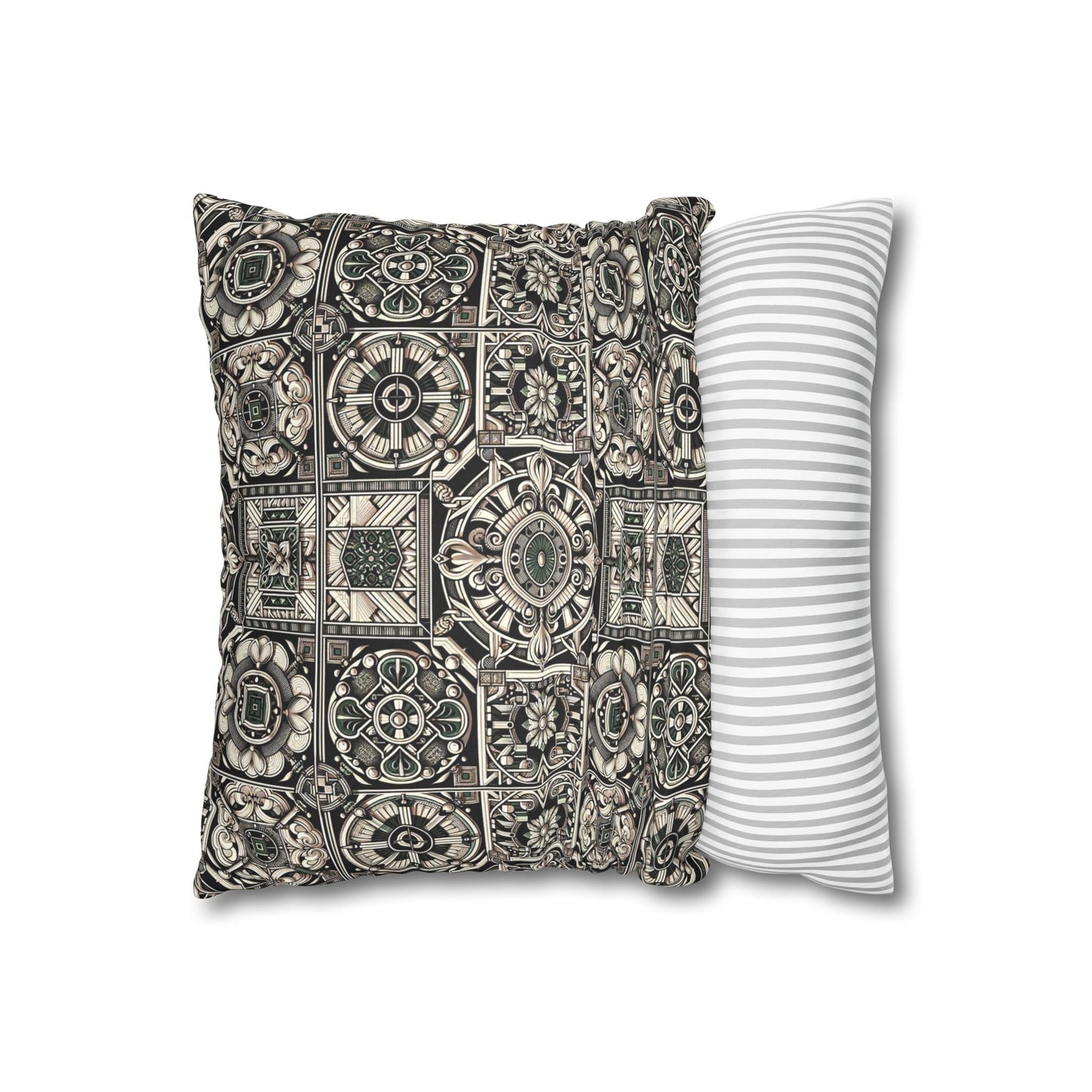 Cyber Garden Party Tech Garden Extravaganza Faux Suede Square Pillowcase - 8404 Design-45