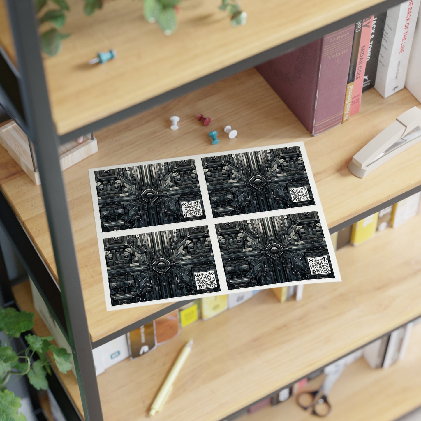 Tech Noir Futuristic Tech Aesthetic with a Dark Twist Sticker Sheet - 8404 Design-68