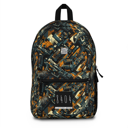 Digital Punk Futuristic Grunge Backpack - 8404 Design-47