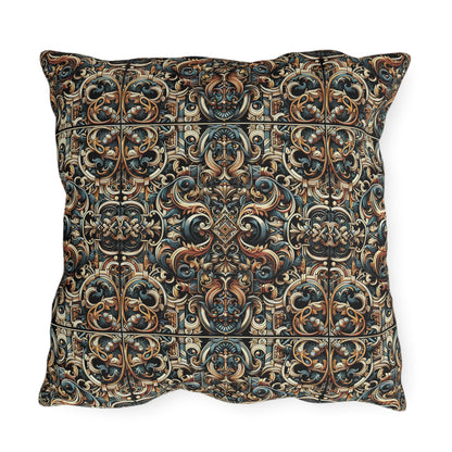 Urban Renaissance Historical Fusion With Street Edge Outdoor Pillow - 8404 Design-59