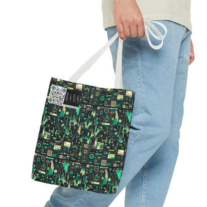 Digital Dystopia Tech Noir Tote Bag - 8404 Design-63