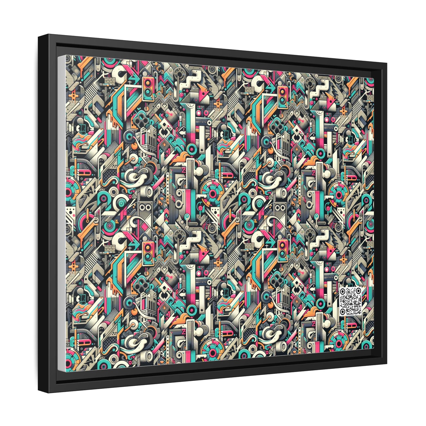 Digital Street Art Urban Street Style Matte Canvas, Framed (multi-color) - 8404 Design-74 A