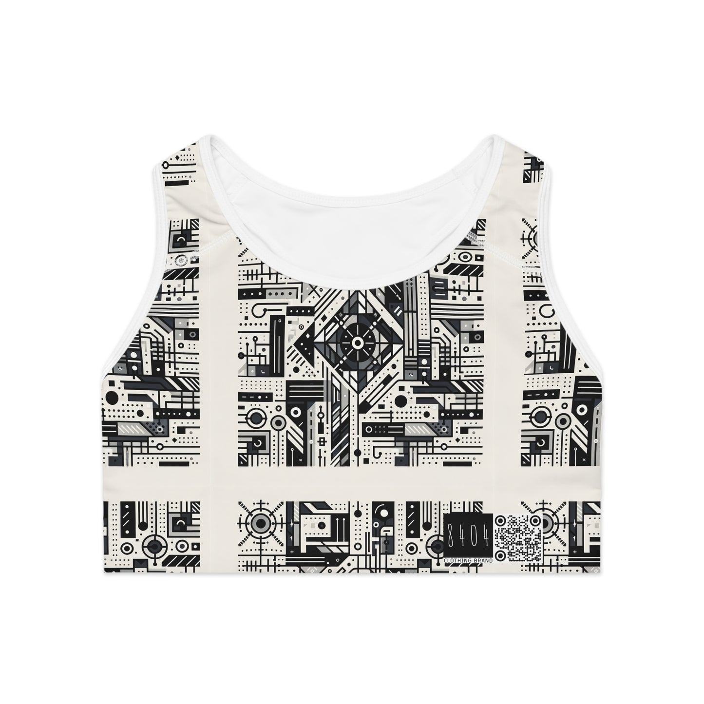 Digital Minimalism Minimalist Tech Sports Bra - 8404 Design-47