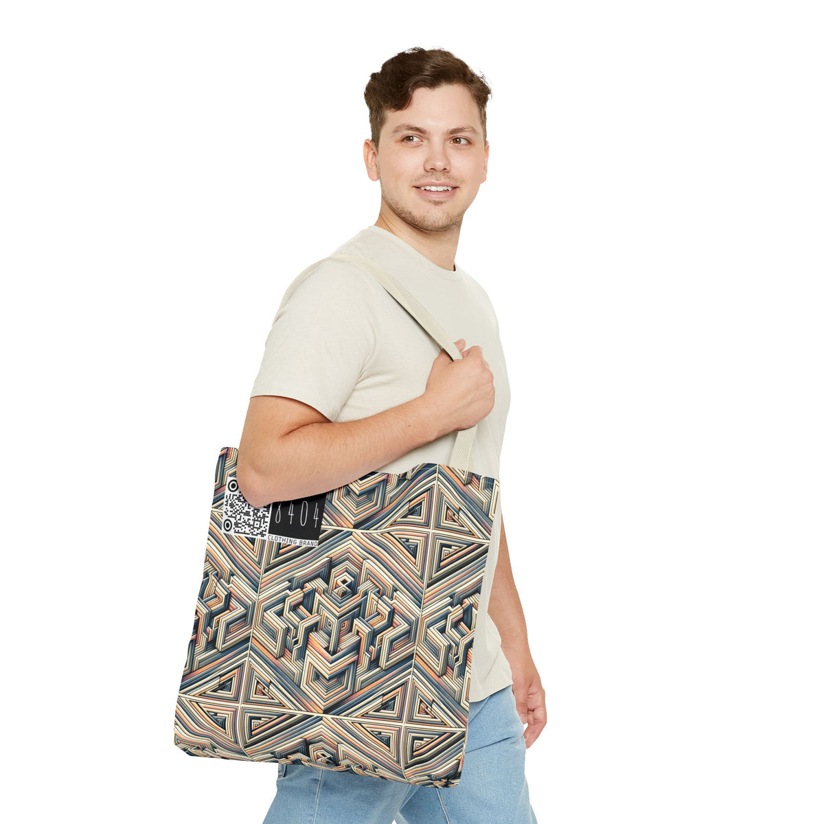Tech Illusion Graphics Futuristic Artistry Tote Bag - 8404 Design-52