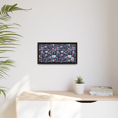 Digital Rebellion Youthful Streetwear with a Rebellious Digital Twist Matte Canvas, Framed (multi-color) - 8404 Design-71 B