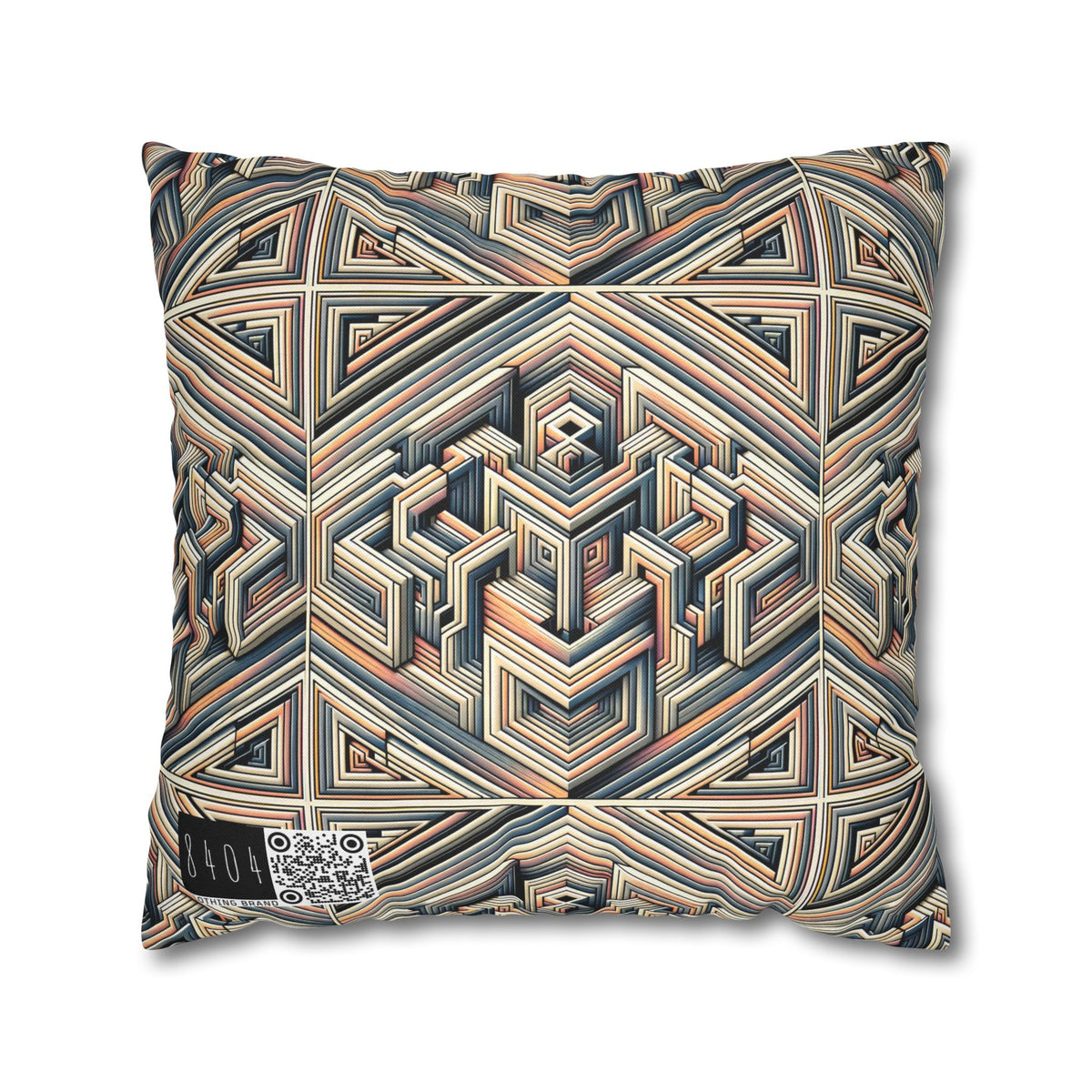 Tech Illusion Graphics Futuristic Artistry Spun Polyester Square Pillowcase - 8404 Design-52