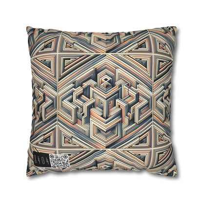 Tech Illusion Graphics Futuristic Artistry Spun Polyester Square Pillowcase - 8404 Design-52