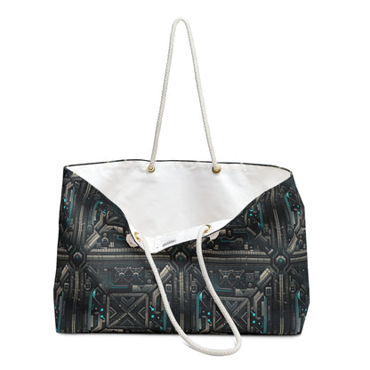 Tech Noir Futuristic Tech Aesthetic with a Dark Twist Weekender Bag - 8404 Design-59
