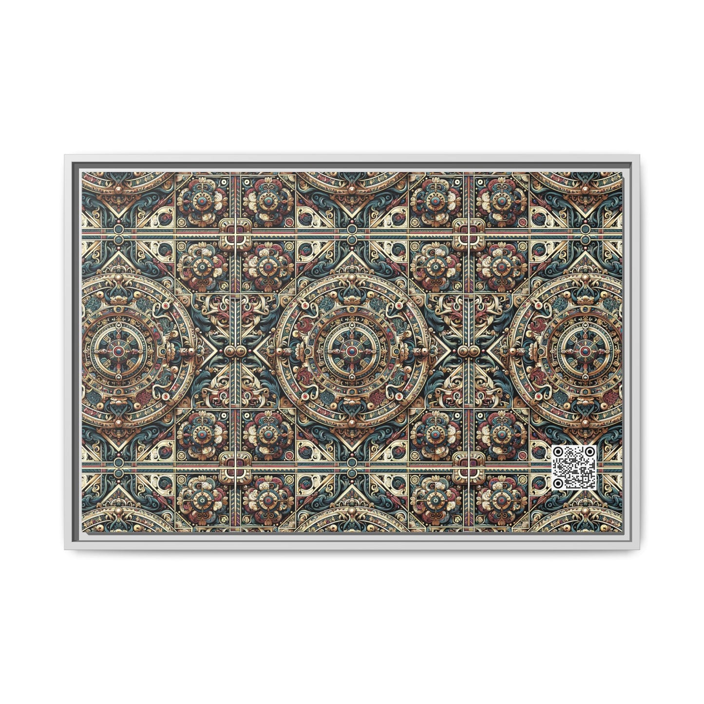 Urban Renaissance Historical Fusion With Street Edge Matte Canvas, Framed (multi-Color) - 8404 Design-57 A