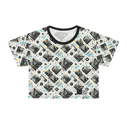 Tech Minimalism Minimalist Tech Crop Tee - 8404 Design-47