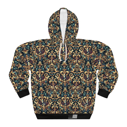 Digital Renaissance Modern Baroque Fusion Pullover Hoodie - 8404 Design-57