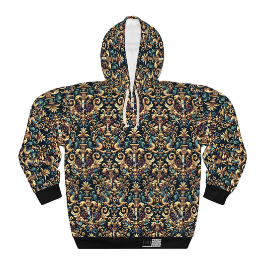 Digital Renaissance Modern Baroque Fusion Pullover Hoodie - 8404 Design-57