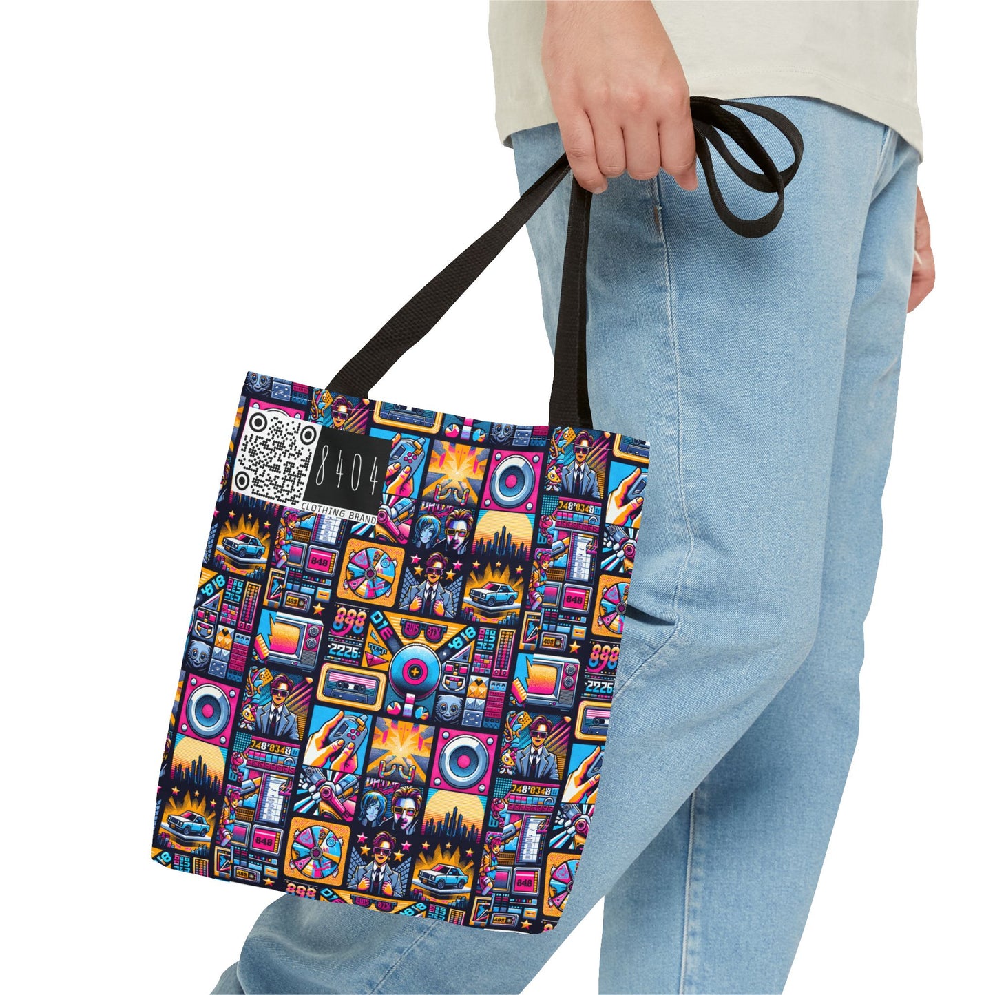 Digital Pop Culture Mashup Maximalist Pop Tote Bag - 8404 Design-52