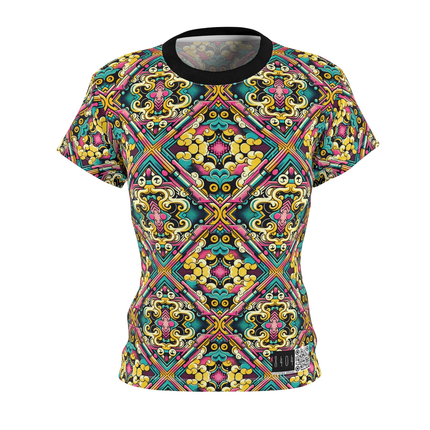 Neon Pop Art Revival Pop Culture Retro Women's Cut & Sew Tee - 8404 Design-59