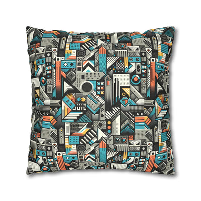 Digital Street Art Urban Street Style Spun Polyester Square Pillowcase - 8404 Design-81