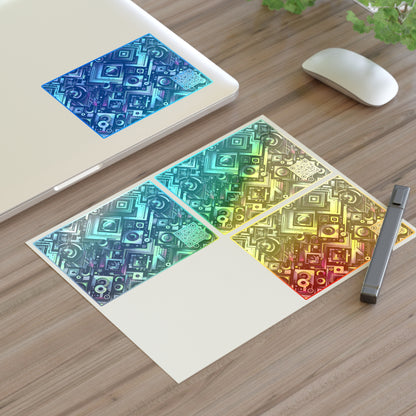 Tech-Tonal Graphics Tech-Forward Streetwear Sticker Sheets - 8404 Design-62