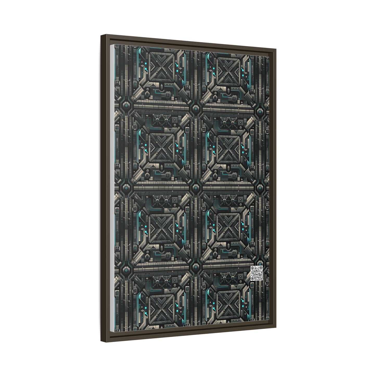 Tech Noir Futuristic Tech Aesthetic with a Dark Twist Matte Canvas, Framed (multi-color) - 8404 Design-59 A