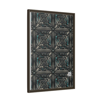 Tech Noir Futuristic Tech Aesthetic with a Dark Twist Matte Canvas, Framed (multi-color) - 8404 Design-59 A