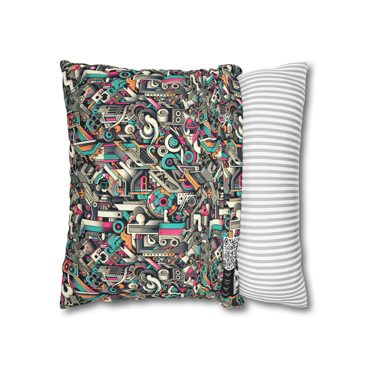 Digital Street Art Urban Street Style Spun Polyester Square Pillowcase - 8404 Design-74