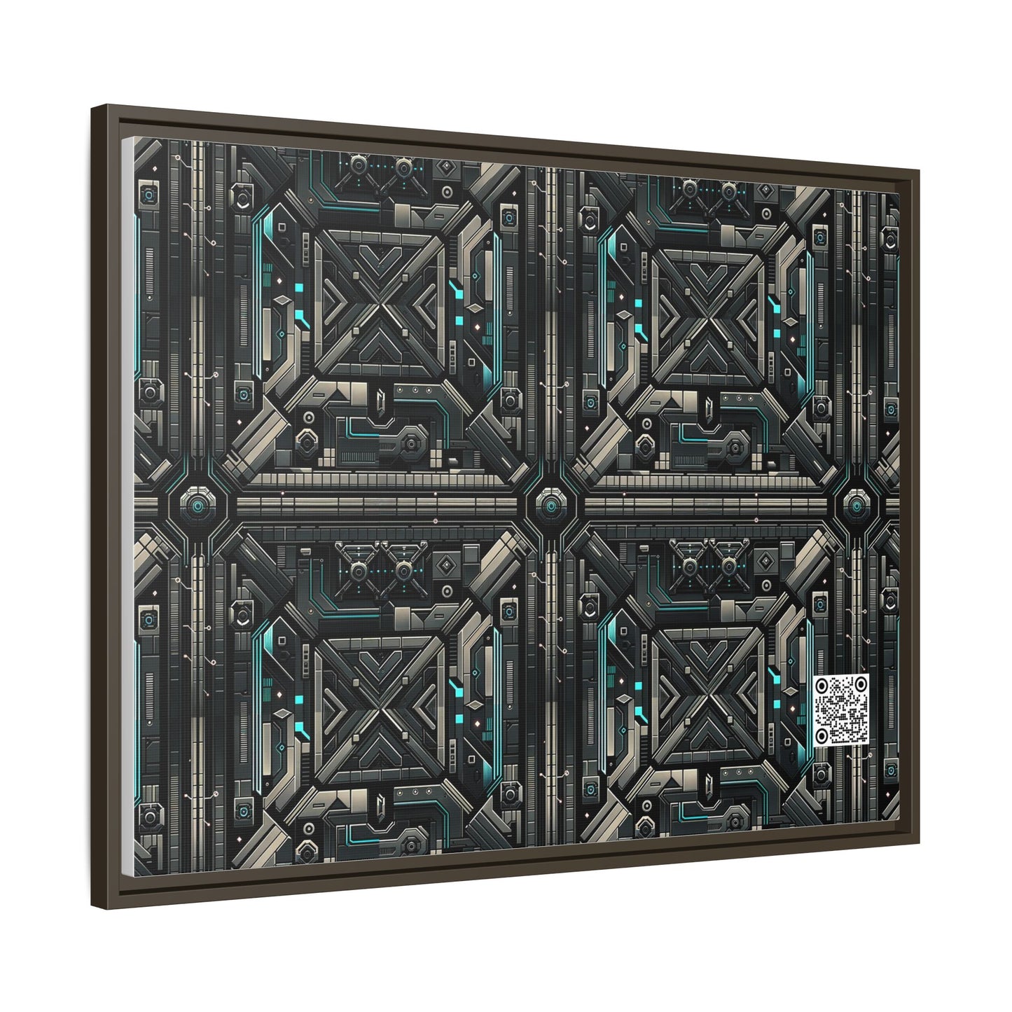 Tech Noir Futuristic Tech Aesthetic with a Dark Twist Matte Canvas, Framed (multi-color) - 8404 Design-59 A