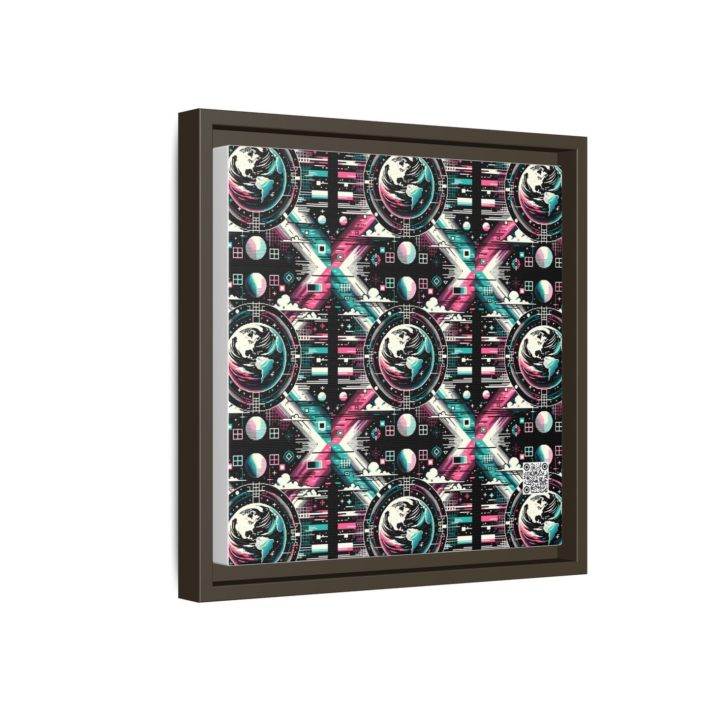 Digital Artistry Digital-native Streetwear Matte Canvas, Framed (multi-color) - 8404 Design-62 B
