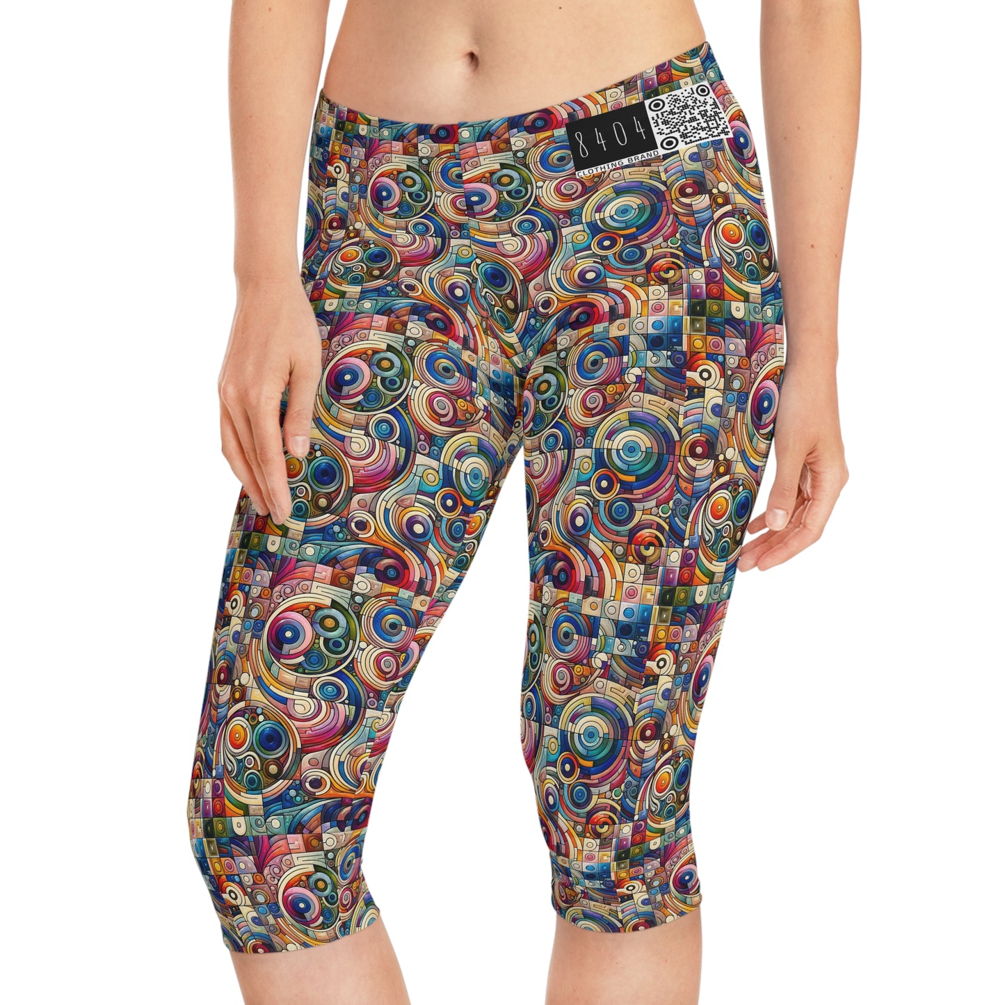 Digital Artistic Expression Artistic Streetwear Women's Capri Leggings - 8404 Design-49