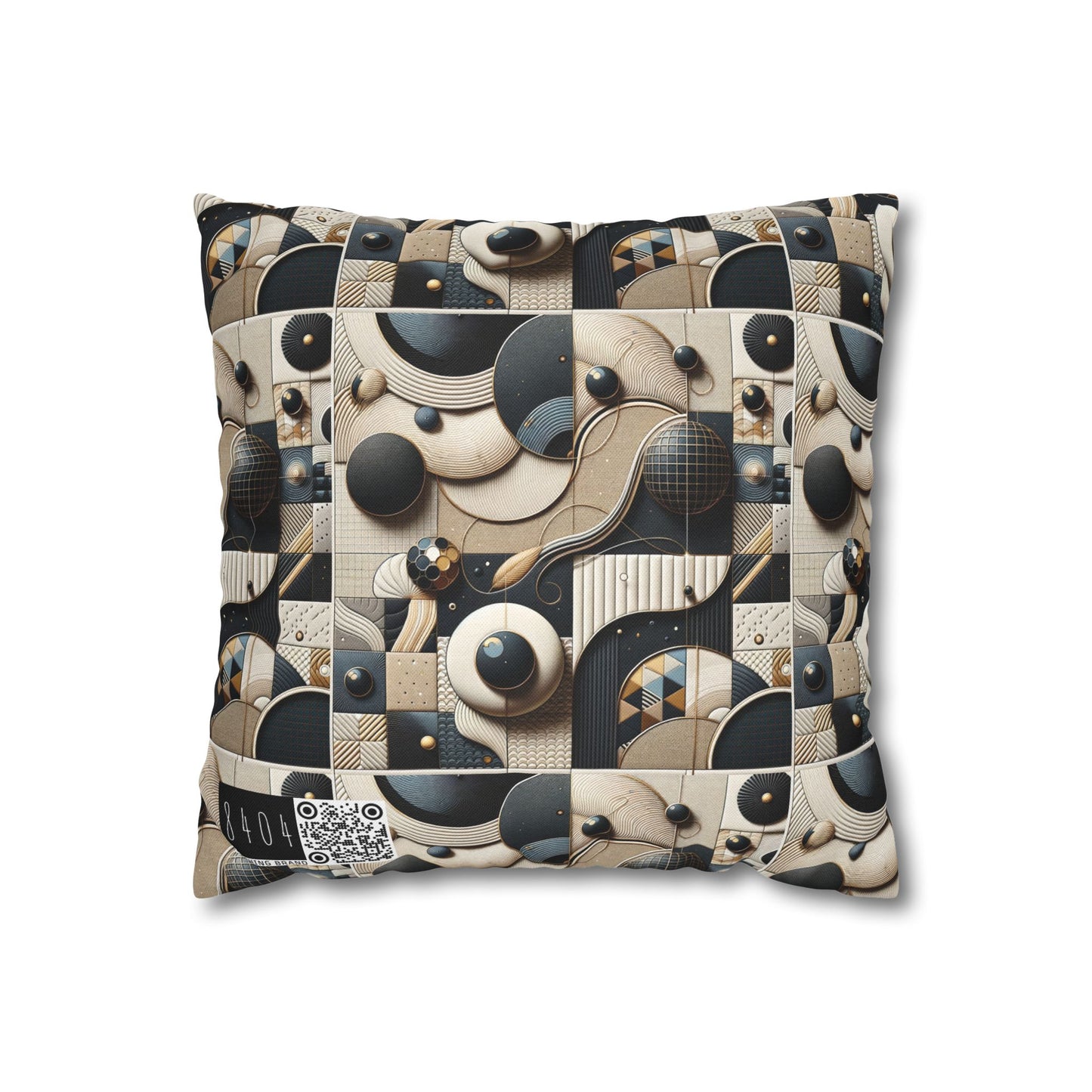Tech-forward Luxe Streetwear Tech Luxe Fusion Spun Polyester Square Pillowcase - 8404 Design-71