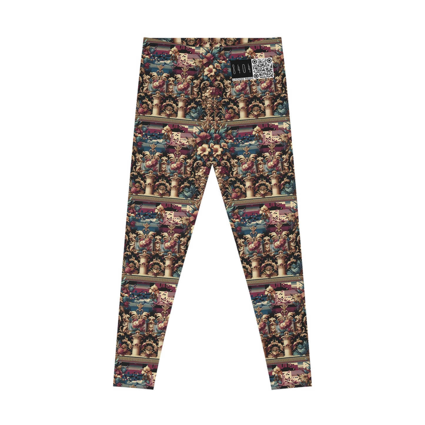Digital Renaissance Modern Baroque Fusion Stretch Leggings - 8404 Design-58