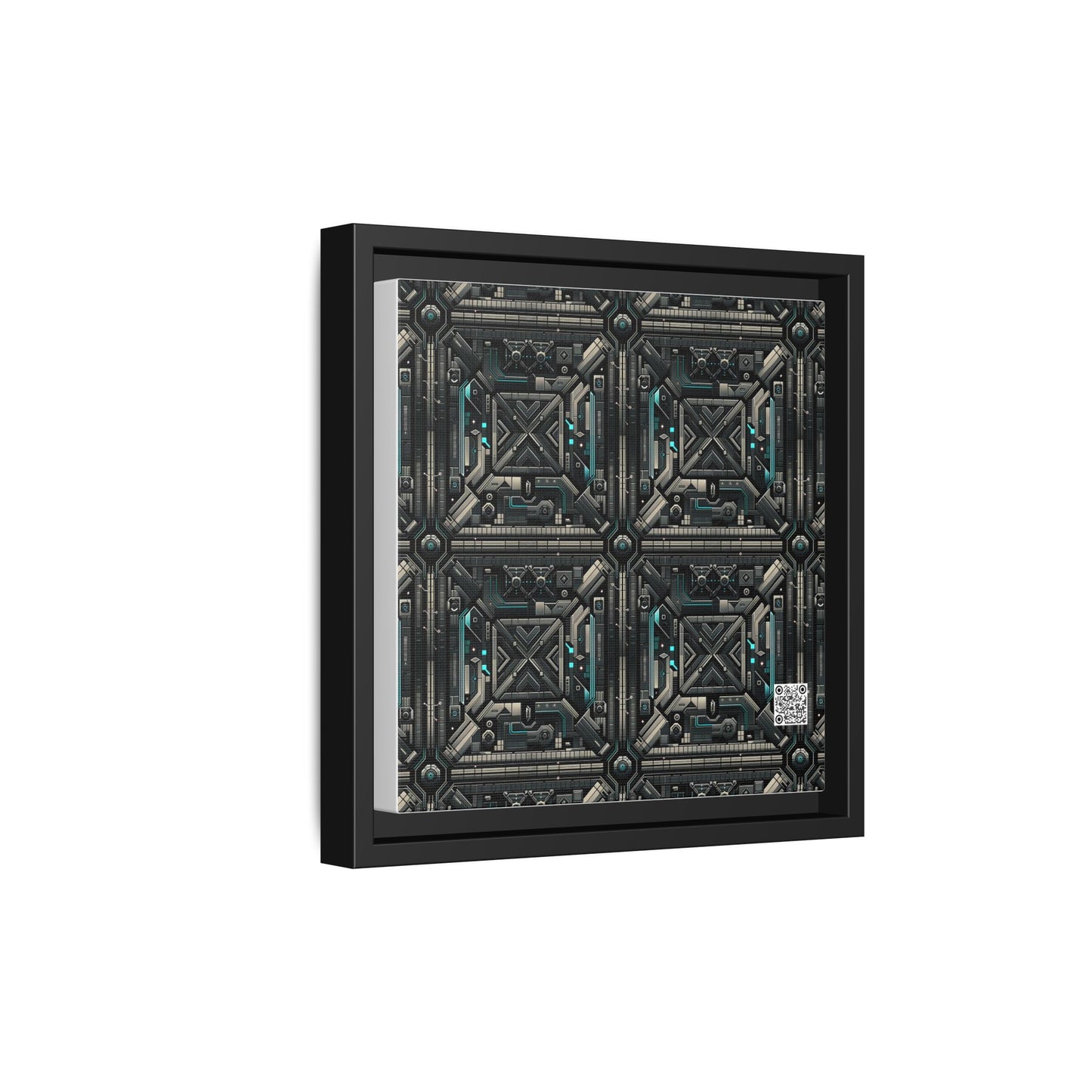 Tech Noir Futuristic Tech Aesthetic with a Dark Twist Matte Canvas, Framed (multi-color) - 8404 Design-59 B