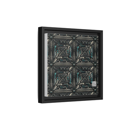 Tech Noir Futuristic Tech Aesthetic with a Dark Twist Matte Canvas, Framed (multi-color) - 8404 Design-59 B