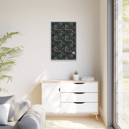 Tech Noir Futuristic Tech Aesthetic with a Dark Twist Matte Canvas, Framed (multi-color) - 8404 Design-59 A