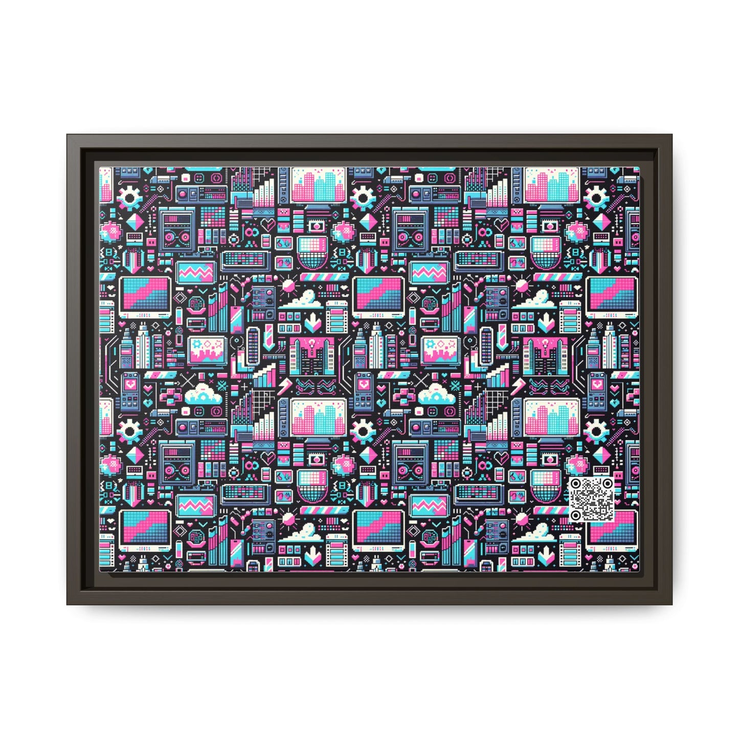 Digital Rebellion Youthful Streetwear with a Rebellious Digital Twist Matte Canvas, Framed (multi-color) - 8404 Design-71 A