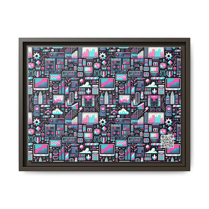 Digital Rebellion Youthful Streetwear with a Rebellious Digital Twist Matte Canvas, Framed (multi-color) - 8404 Design-71 A