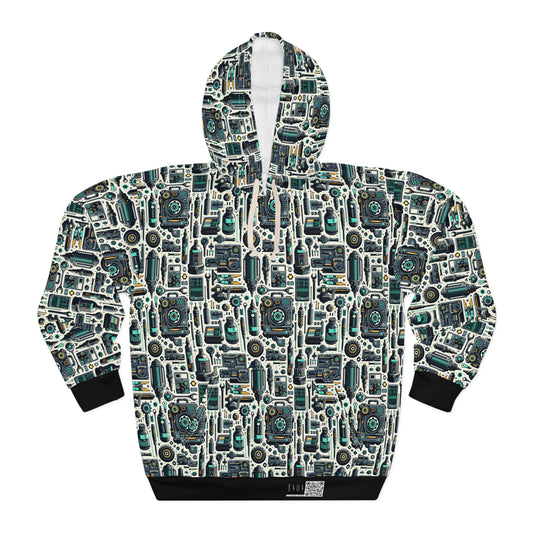 Tech Utility Fusion Modern Tech Streetwear Pullover Hoodie - 8404 Design-53