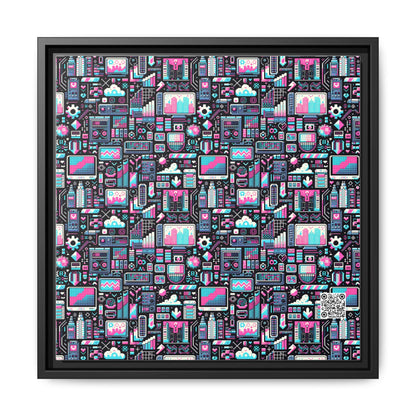 Digital Rebellion Youthful Streetwear with a Rebellious Digital Twist Matte Canvas, Framed (multi-color) - 8404 Design-71 B