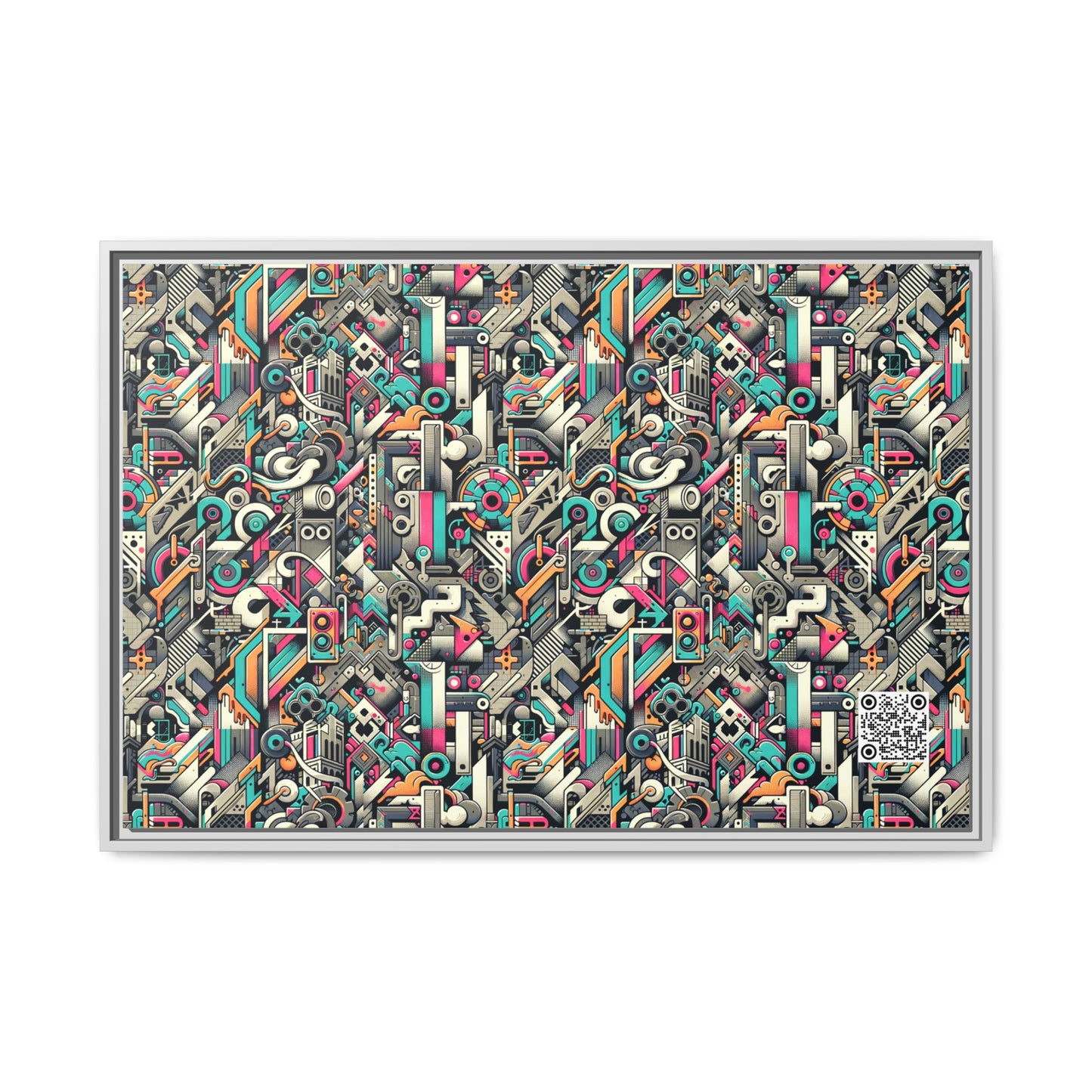 Digital Street Art Urban Street Style Matte Canvas, Framed (multi-color) - 8404 Design-74 A