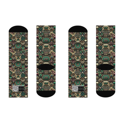 Neo-Dandyism Modern Dandy Streetwear Cushioned Crew Socks - 8404 Design-54