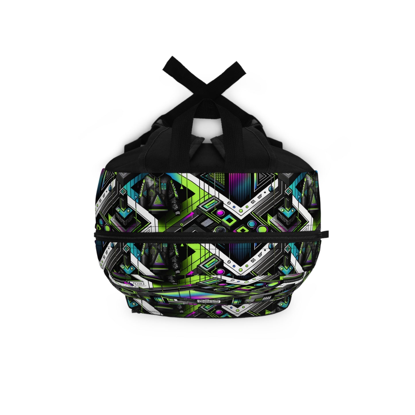 Retro Futurism Graphics Tech-Forward Streetwear Backpack - 8404 Design-52