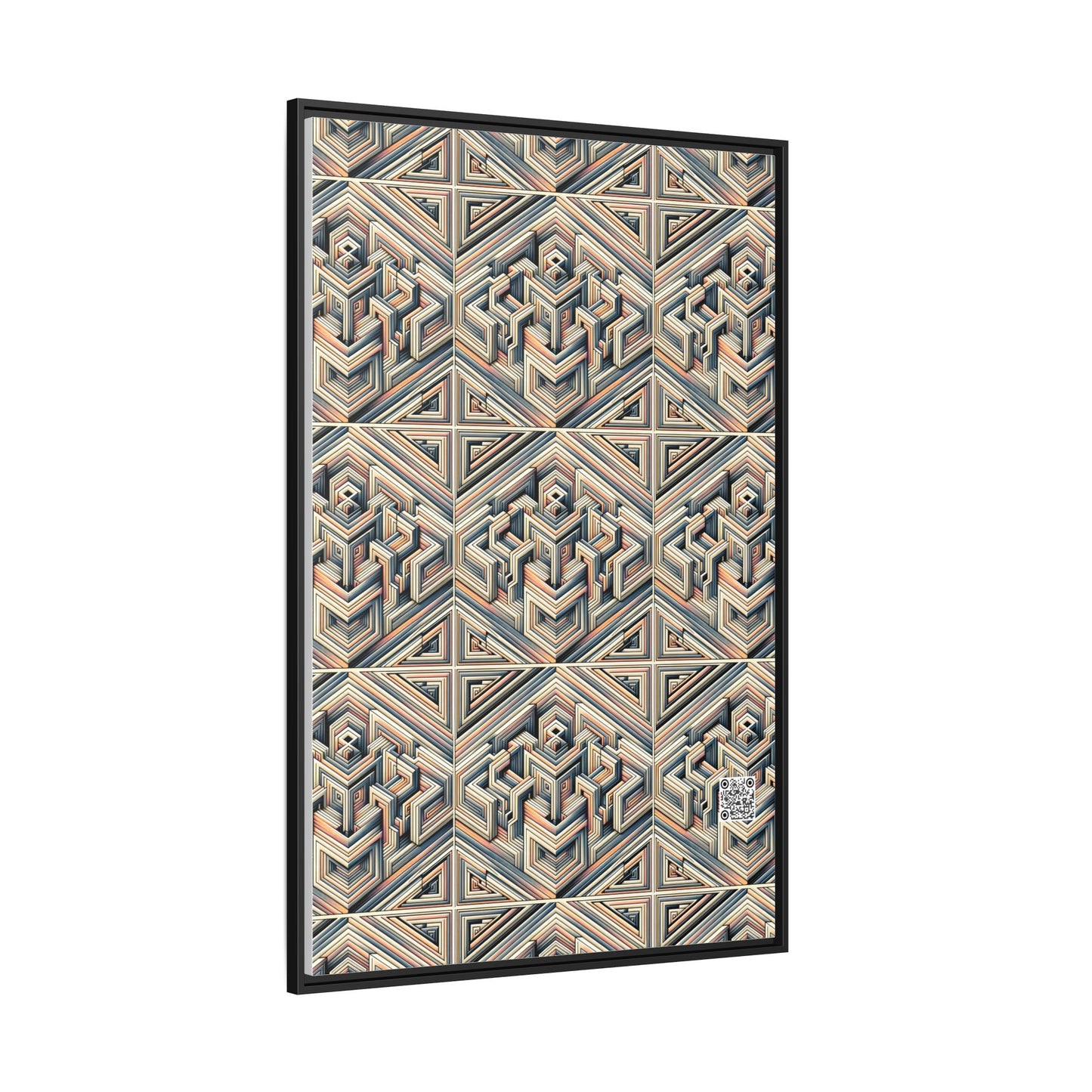 Tech Illusion Graphics Futuristic Artistry Matte Canvas, Framed (multi-color) - 8404 Design-52 A