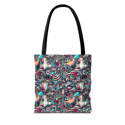 Urban Graffiti Fusion Eclectic Street Art Meets Modern Tech Culture Tote Bag - 8404 Design-50