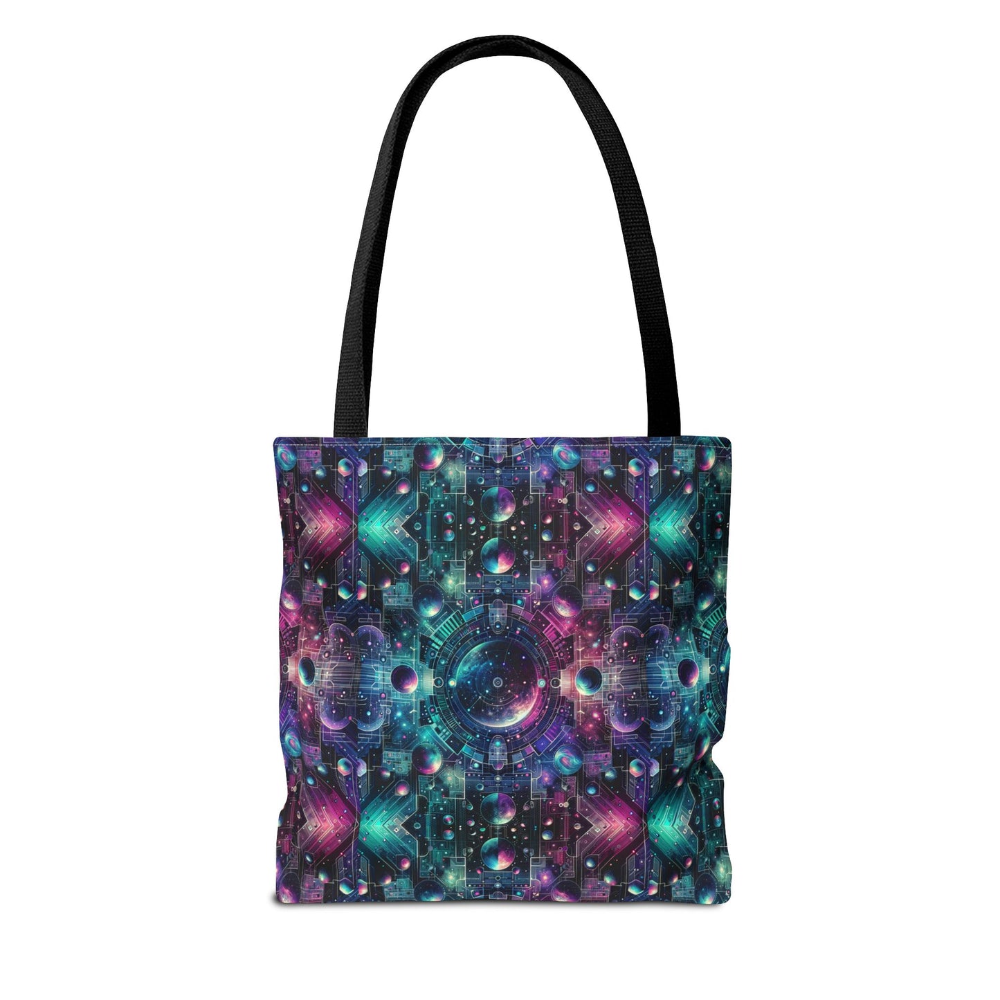 Galactic Hues Tech-Forward Cosmic Fusion Tote Bag - 8404 Design-59