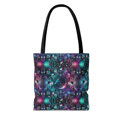 Galactic Hues Tech-Forward Cosmic Fusion Tote Bag - 8404 Design-59