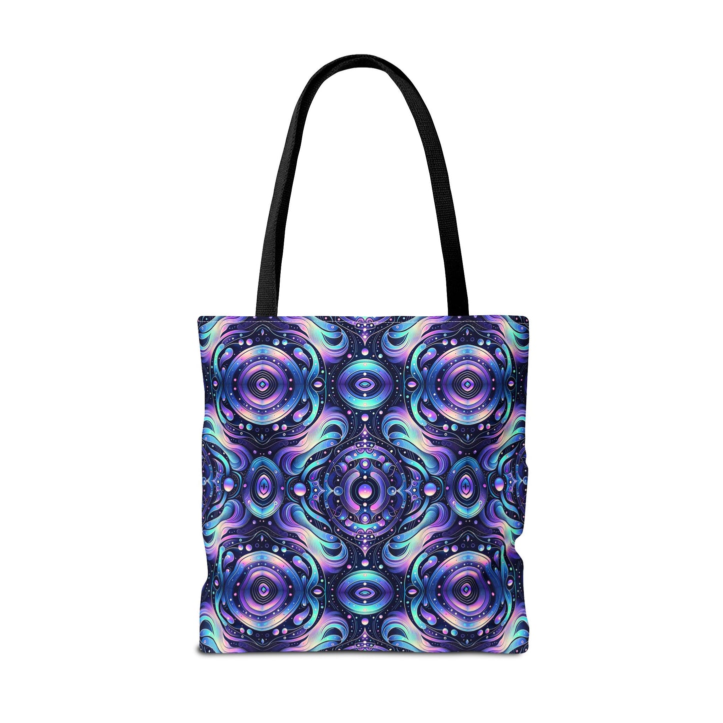 Iridescent Tech Fusion Tech-Forward Streetwear Tote Bag - 8404 Design-62